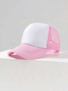 1pc Women's Two-Tone Mesh Breathable Baseball Cap - Multicolor - View 4