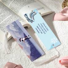 2pcs PET Printed Bookmarks, Exquisite And Beautiful Pattern, Durable And Aesthetic, Unique Design Suitable For Daily Use Or Collection. The Best Gift For Back To School Season, Whether For Personal Use Or As A Gift For Family And Friends, It's A Unique And Practical Gift Choice To Add Atmosphere And Fun To Reading Time (Random Color Tassel) - 2PCS - View 8