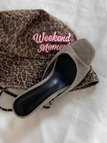 2026 Spring/Summer New Women's Mule Sandals With Mid-Thin Low Heel - Grey - View 5