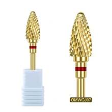 Golden 1PC Professional Nail Drill Bit Cone Carbide Manicure Drill For Electric Milling Cutter Nail Files Buffer Nail Art Equipment Accessory - Gold - View 16