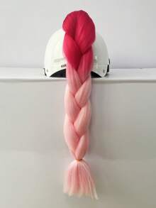 Helmet Decorative Wig Braids With Suction Cup And Double-Sided Adhesive, Motorcycle Helmet Braids, Bicycle Helmet Braids Hair Extensions In Multiple Colors (Helmet Not Included) - Multicolor - View 12