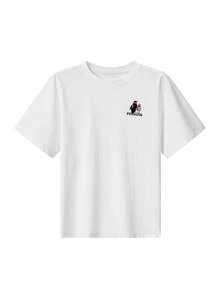 CAMEL CROWN Kaos Outdoor untuk Hiking Musim Panas, Cepat Kering, Lengan Pendek, Longgar, Cocok untuk Pasangan, Olahraga, Lengan Setengah, Cepat Kering, Tahan Tiga Cuaca. - Putih Tak Berujung - View 2