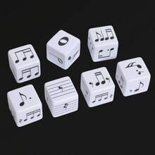 Large Size Music Rhythm Game Dice Set, 3 Basic Note Rhythm Dice + 4 Advanced Note Rhythm Dice + Music Rhythm Poster Illustration, Learn Different Music Rhythms Through Fun Games, Suitable For Piano, Guitar, Violin, Drums And Other Musical Instruments - 7 Music Rhythm Dice + Music Rhythm Poster Set - View 5