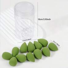 12 piezas de esponjas de maquillaje mini, esponjas super suaves no absorbentes de uso dual húmedo & seco, borlas de polvo - Multicolor - Ver 2