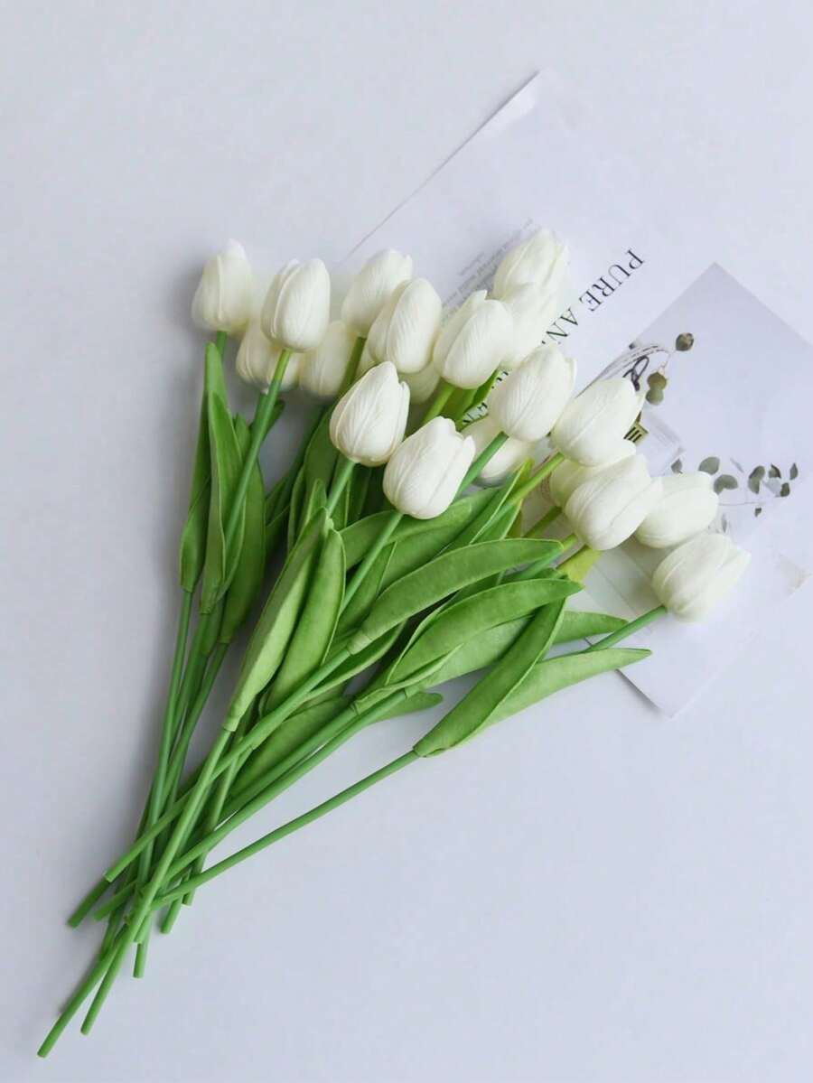 5/3/1件裝逼真觸感人造鬱金香花，家居裝飾、婚禮裝飾花束，母親節禮物