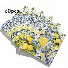 20pcs/40pcs/60pcs 2-Ply Soft Summer Lemon Napkins, 33cm*33cm Unfolded, Disposable Party Lunch Napkins, Guest Hand Towels, Decorative Paper, Birthday Decorations, Wedding Anniversary, Graduation Party Decor - Multicolor - View 10