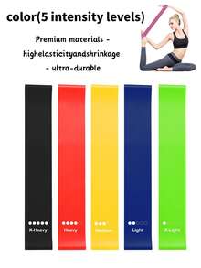 5/6pcs Resistance Bands,Perfect For Flexibility And Mobility Training,Suitable For Yoga, Pilates, Also Suitable For Resistance Training In Gymnastics And Dance,Gym Dumbbells,5pcs - Multicolor - View 8