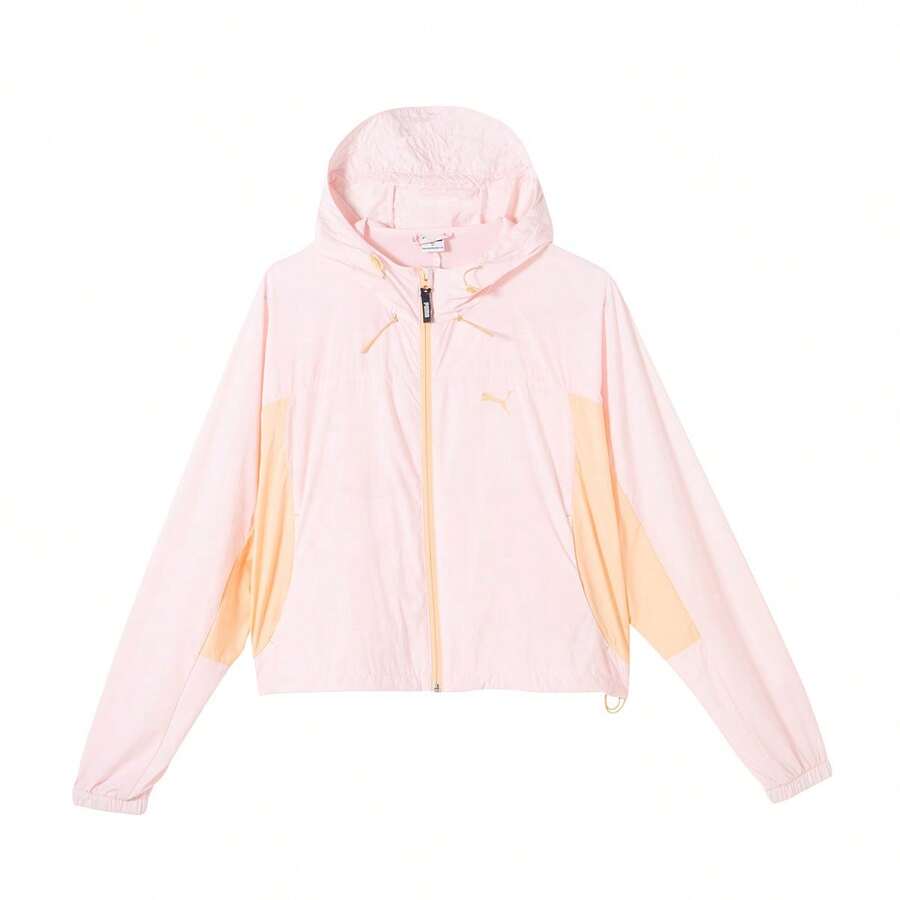 Puma [Oversized] Women's Vintage Hooded Lightweight Woven Jacket Summer Skin Jacket 62837667 - Pink - View 1
