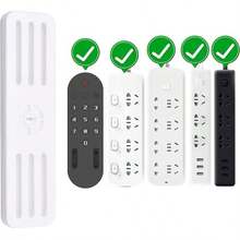 4pcs No-Drill Power Strip Storage Rack, With Cable Clamp And Cable Management Design, Securely Adheres To Fix Power Strip, Organize Home, Kitchen, Bedroom And Office Wall Wiring, Prevent Electrical Leakage - Multicolor - View 7