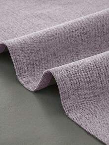Linen Texture 100% Blackout Curtains 2 Panels Thermal Insulated Rod Pocket Window Treatment, Suitable For Bedroom And Living Room - Purple - View 9