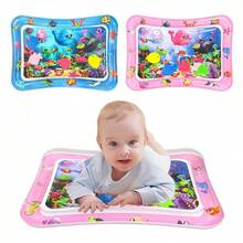 OBOVAY 1pc Multicolor Square Dolphin Inflatable Water Mat For Baby, Suitable For Play Mat, Early Education Activity Crawling Mat, Fun Game Birthday Gift - Multicolor - View 3