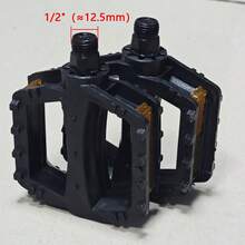 CCNPCS 1 Pasang Pedal Sepeda Listrik Berulir 1/2'', Ulir Standar Amerika, Cocok Untuk Sepeda Kecil, Sepeda Anak-Anak Dan Sepeda Lain Dengan Ulir Standar Amerika - Hitam - View 2