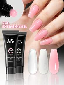 1 Color/6 Colors 16ml White Transparent Pink Extension Gel Set, Nude Semi-Transparent Glossy Extension Gel, DIY Manicure Salon Gift For Women - Multicolor - View 2