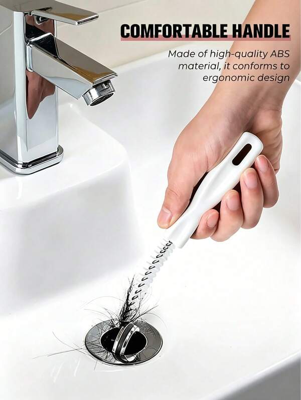 3pcs/2pcs Drain Pipe Cleaning Tool Set (Includes Storage Hook) / 1pc Unclogger + 1pc Storage Hook, Includes Flexible Pipe Unclogger And Brush, Anti-Clogging Unclogging Rod, Sink Hair Clog Remover Strip, Effectively Captures Hair And Cleans Drain Pipes, Suitable For Kitchen And Bathroom Accessories, Kitchen Essential