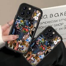 Collage de coches con ropa urbana colorida de  Westfunda de teléfono Fundas compatibles con ,Apple,VIVO,OPPO,,, y Honor.Fabricadas en silicona TPU,ofrecen protección contra golpes y caídas.regalos para mamá - Negro - Ver 3