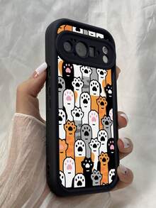 TJ147 Adorable Cat Paws Fully Enclosed For Drop Protection And Slip Resistance Features Angel Eye TPU Soft Case For  A38 A18 A15S A16S A17K A54 A58 A5i A5 Pro A5X A60 A74 A79 A57 A78 A35 A53 Find X8 Reno7 10 12 11 13 14 Pro 4F 11F 12F 12FS 13F 14F 4Z 5Z 6Z 7Z 8Z For Redmi 12 13 9C 10C 12C 13C 14C Note 9 10 11 12 13 14 Pro 10S 11S 12S 14S For Poco M6 M7 X7 For Honor X9C Magic7 Lite For Galaxy S26 Ultra For Pixel 7 For  V30 Lite For  Phone Case - 黑色 - 查看 2