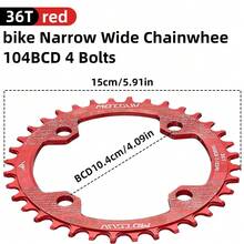 MOTSUV Mountain Bike 104BCD Chainring, Imported German Technology, Positive/Negative Teeth, 32T 34T 36T 38T - Multicolor - View 19