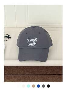 Soft Top Candy Color Cool Fashion Letter Baseball Cap For Women, Spring/Summer Outdoor Sun Protection Quick-Dry Breathable Sports Sun Hat For Travel, Back To School - Doesnt Letters - View 15