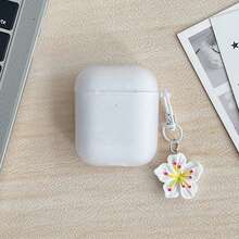 極簡白色粉藍藍牙無線保護殼，適用於 Airpodspro3 2代，適用於 iPhone 耳機保護殼 1/3/4/5 無線保護殼 2代、3代與 4代 - 無色 - 查看 6