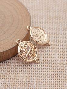 20 cái charm hoa nối 14x20mm làm vòng tay, dây chuyền, trang sức thủ công DIY, phụ kiện làm đồ handmade - Đầu nối wafer - Xem 8