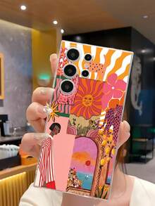 Lucky 美學條紋太陽豹手機殼 軟殼保護套，適用於 Honor、Galaxy A04e/12/A13/A14/A34/A50/A52/A53/A54/S21/S22/S23/S24/S25/S25Ultra/S25FE/S26/S26 PLUS/S26 ULTRA/S26 EDGE/6A/7A/8A/12T/13T/15T/15 TPRO - 無色 - 查看 1
