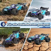 兒童高速 4WD 遙控車 1:18 越野遙控卡車，附 LED 燈，增強手部靈活性，室內/戶外漂移玩具，適合聖誕節、生日、新年、開學季、假期、感恩節及所有節日送給孩子的禮物 - 彩色 - 查看 6
