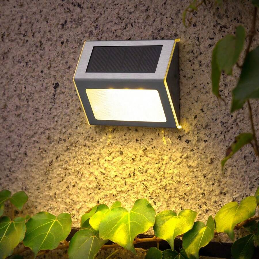 1pc LED Solar Outdoor Stair Light, Wall Light, Suitable For Outdoor Garden Fence Wall Stair - 888 - 查看 1