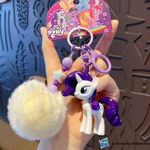 Hasbro My Classic 吊飾裝飾，包含暮光閃閃、彩虹衝刺、蘋果傑克、珍貴、柔柔與粉紅派，創意包包吊飾 - Pom-pom keychain - 查看 6