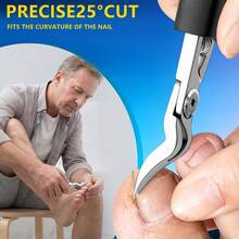 Heavy Duty Toenail Clipper Set, Suitable For Thick Nails And Ingrown Nails, Includes Nail Clippers, Nail File, Dead Skin Remover And Foot Care Tools, Designed For Men And Elderly Foot Care - Multicolor - View 2
