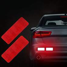 10pcs Reflective Car Stickers - High Visibility Night Decals, Suitable For Cars, Motorcycles, Bicycles, Trucks - A - View 3