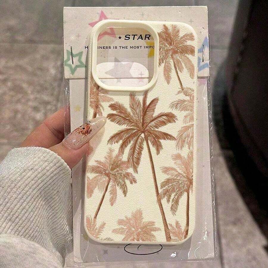 Fashion Print Cell Phone Case 20261pc, TPU Material, Summer Rose Tree Design, Compatible With IPhone 17 Pro, International Version, Not The Domestic Version - White 7 - View 1