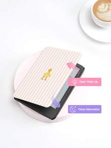 1pc Pink Striped Duck Pattern, Compatible With IPad (A16) 11 Inch 11th Gen 2025/10th Gen / 10.2 Inch, Suitable For Kindle NK 11/Kindle Youth Edition/Kindle Paperwhite 5, Kindle 2024 Protective Case, With Auto Wake/Sleep Function, Lightweight And Convenient, Romantic Gift - Multicolor - View 6