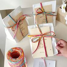 1/3/5pcs/Pack Approx. 5m Colorful Raffia Paper Rope Ribbon For Gift Wrapping, Floral Arrangement, Wedding Bouquet And Party Decoration - Multicolor - View 4