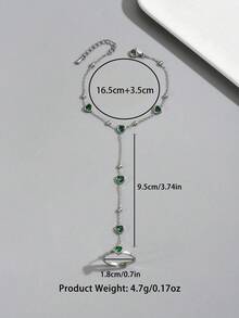 3pcs/Set Fashion White Shell Heart-Shaped Stainless Steel Butterfly Finger Chain Bracelet, Elegant Luxury Niche Design, Minimalist Exquisite Commute Versatile Party Beach Vacation Hand Jewelry, Perfect Gift For Friends, Besties, Couples On Christmas, Halloween, Thanksgiving, Mother's Day, Anniversary, Birthday, Valentine's Day And Other Holidays - 3-piece Bracelet Set - View 11