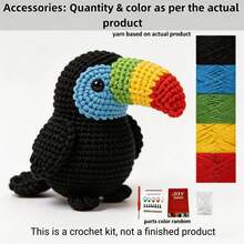 Peacock/Flamingo/Mockingbird And Other Small Bird Crochet Material Kit (Not Finished Product, Needs To Be Hand Woven) Suitable For Beginners Crochet Kit - Includes All Crochet Materials And Graphic Tutorials. Handmade Lucky Gift. - Multicolor - View 12