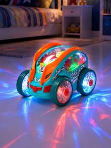 Glowing Transparent Sensory Toy Car 360° Rotation Obstacle Avoidance Forward Motion With Colorful Dynamic Gears Children Toy Boys Girls Baby Toy Toddler Sensory Toy 2-3 Years Old Kids Toy Great Birthday Gift Idea - Multicolor - View 9