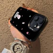 Tema de corazones lindos de Pink Esther Bunnyfunda de teléfono Fundas compatibles con ,Apple,VIVO,OPPO,,, y Honor.Fabricadas en silicona TPU,ofrecen protección contra golpes y caídas. - Negro - Ver 6