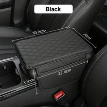 Funda protectora Universal para consola central de coche, cojín para reposabrazos con bolsillo, alfombrilla para reposabrazos, soporte para codo, almacenamiento de reposabrazos - Marrón - Ver 9