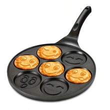TAIMASI Non-Stick Mini Pancake Maker Durable, Easy Clean With 7 Fun Molds, Perfect For Kids & Creative Breakfasts  | Perfect For: • Back-To-School Quick Morning Meals • Thanksgiving Family Breakfasts • Christmas Gift For Foodie Kids - Smile Style - View 8
