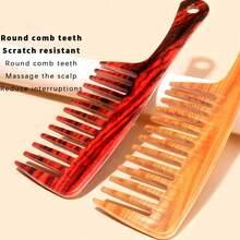 Wide-Tooth Comb For Curly And Permed Hair, Women's Long Hair Home Use, Large Size Hair Combing Tool, Styling Coarse-Tooth Wide-Tooth - Multicolor - View 6