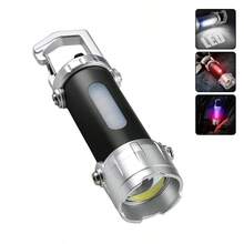 1 pieza Linterna llavero multifunción - Luz LED mini recargable con clip e iluminación de inundación para uso en exteriores/camping/hogar - Multicolor - Ver 13