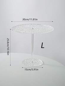 1/3 cái đế bánh acrylic trong suốt vân đá tròn, tháo rời được, dùng cho đám cưới, tiệc mừng, sinh nhật, kệ trưng bày bánh ngọt đám cưới - Trong sáng - Xem 9