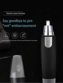 2pcs Unisex Waterproof Nose Hair Trimmer - Dual Blades And Quiet Motor, Painless Removal Of Ear And Facial Hair - 2 nose hair trimmers - View 4