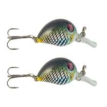 Mini Crankbait Lure, Streamlined Realistic Fish Scale Hard Bait With 3D Lifelike Fish Eyes, Built-In Steel Ball Rattle, Equipped With Sharp Triple Hooks, Floating Wobbling Lure, Suitable For Freshwater Bass, Trout, Sunfish Fishing Tackle - Multicolor - View 11