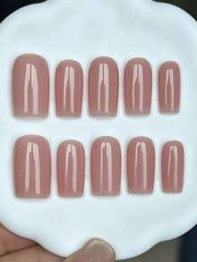 Zysa 10pcs Handmade Nails Press On Nails Short Nails For Summer Vacation Graduation Party - Multicolor - View 2