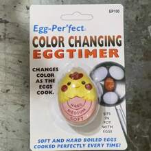 1 pieza Temporizador de cocina para huevos, cambia de color para indicar el nivel de cocción del huevo. Cuando el huevo está completamente cocido, el temporizador cambia de color, ideal para huevos cocidos blandos o duros - Multicolor - Ver 11