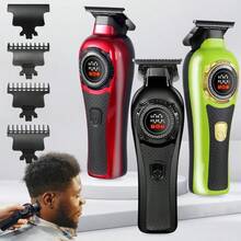 Hatteker 1pc Electric Hair Clipper For Men, Home Use Hair Trimmer, Hair Carving, Salon Haircut, LCD Digital Display Electric Hair Clipper - View 3
