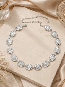 1pc Boho Gold Coin Chain Waist Belt For Women, Beach Vacation Metal Belt For Dress Skirt - Multicolor - View 5