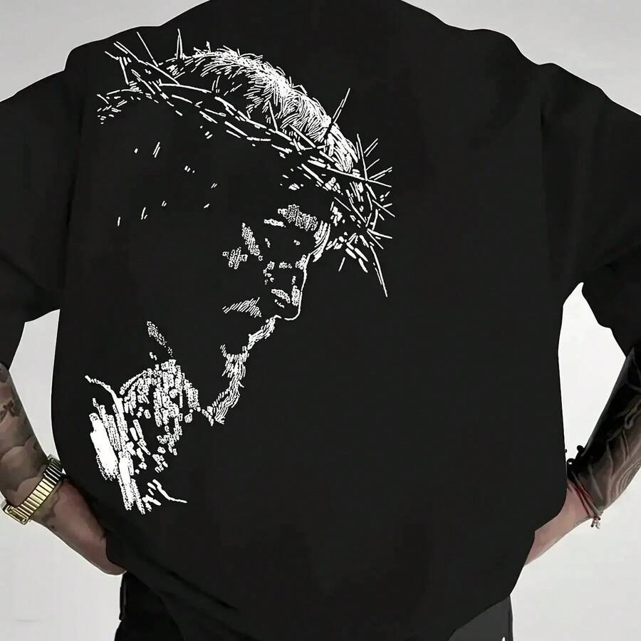 Men's T-Shirts | Shipped From Mexico | High-Quality Breathable | Loose-Fit T-Shirts | Loose Fit | Casual Athletic T-Shirts | Sports T-Shirts - 酒紅色 - 查看 1