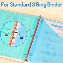 8pcs 3-Hole Binder Dividers, 8pcs Labeled Binder Dividers, 3-Hole File Folders, Letter Size, Labeled Binder Dividers, Suitable For Office, School, Home, File Storage, File Folder Binder. Only Binder Refills Sold, No Outer Shell Included - A - View 3
